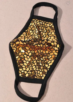 Metallic gold mask