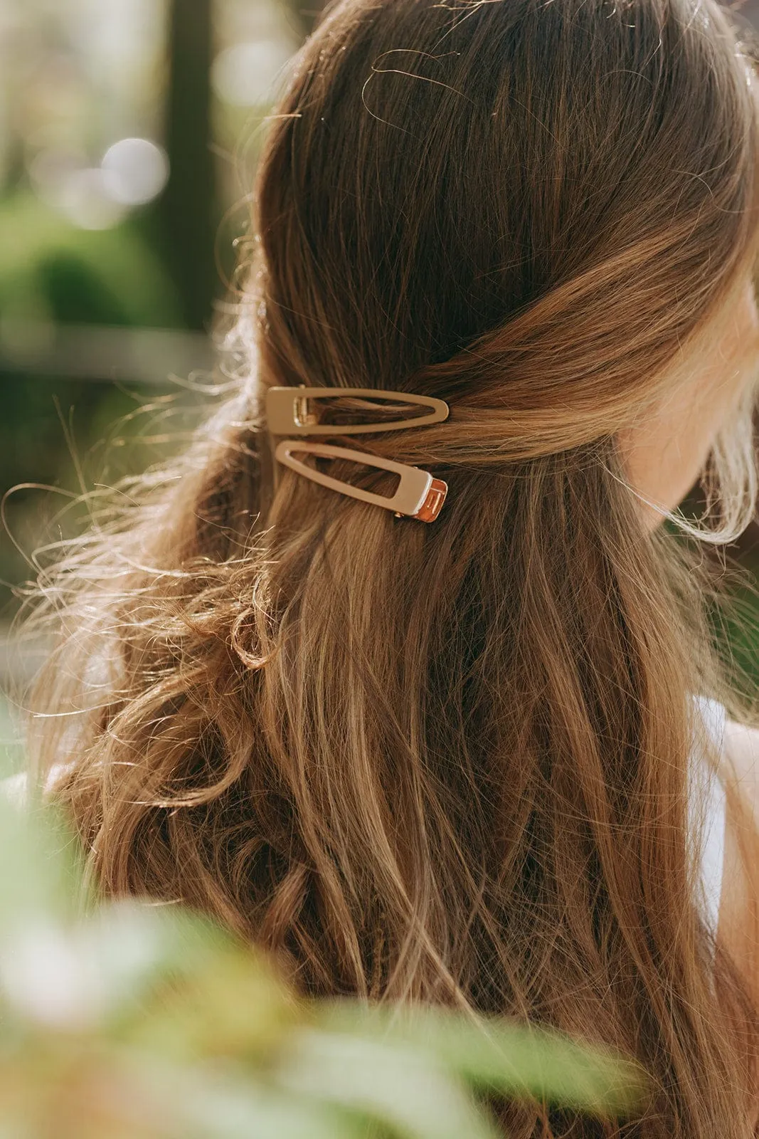 Metallic Hair Clip Trio Set