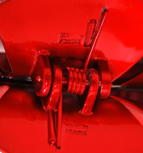 Metallic Red Color Hexagon Hair Claw