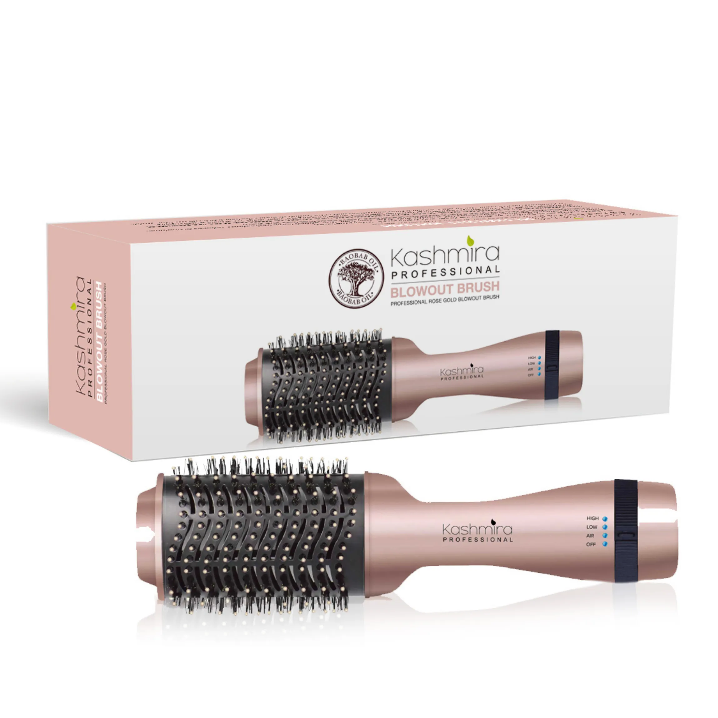 Metallic Rose Gold Blowout Brush