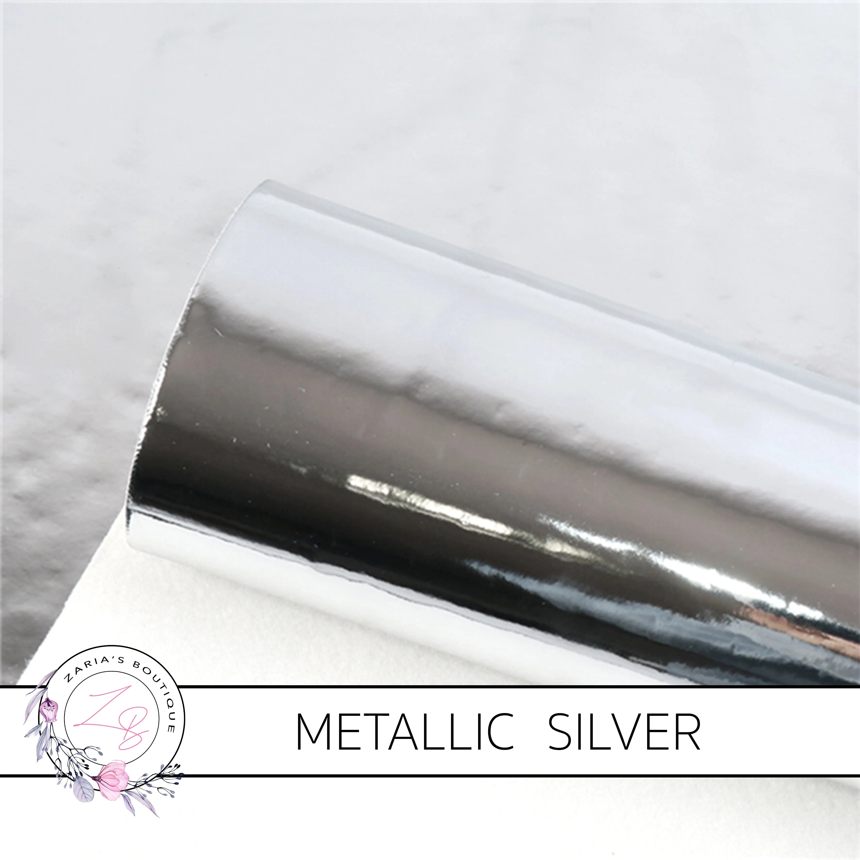 Metallic Shiny Mirror Electric Blue ~ Faux Leather Sheets
