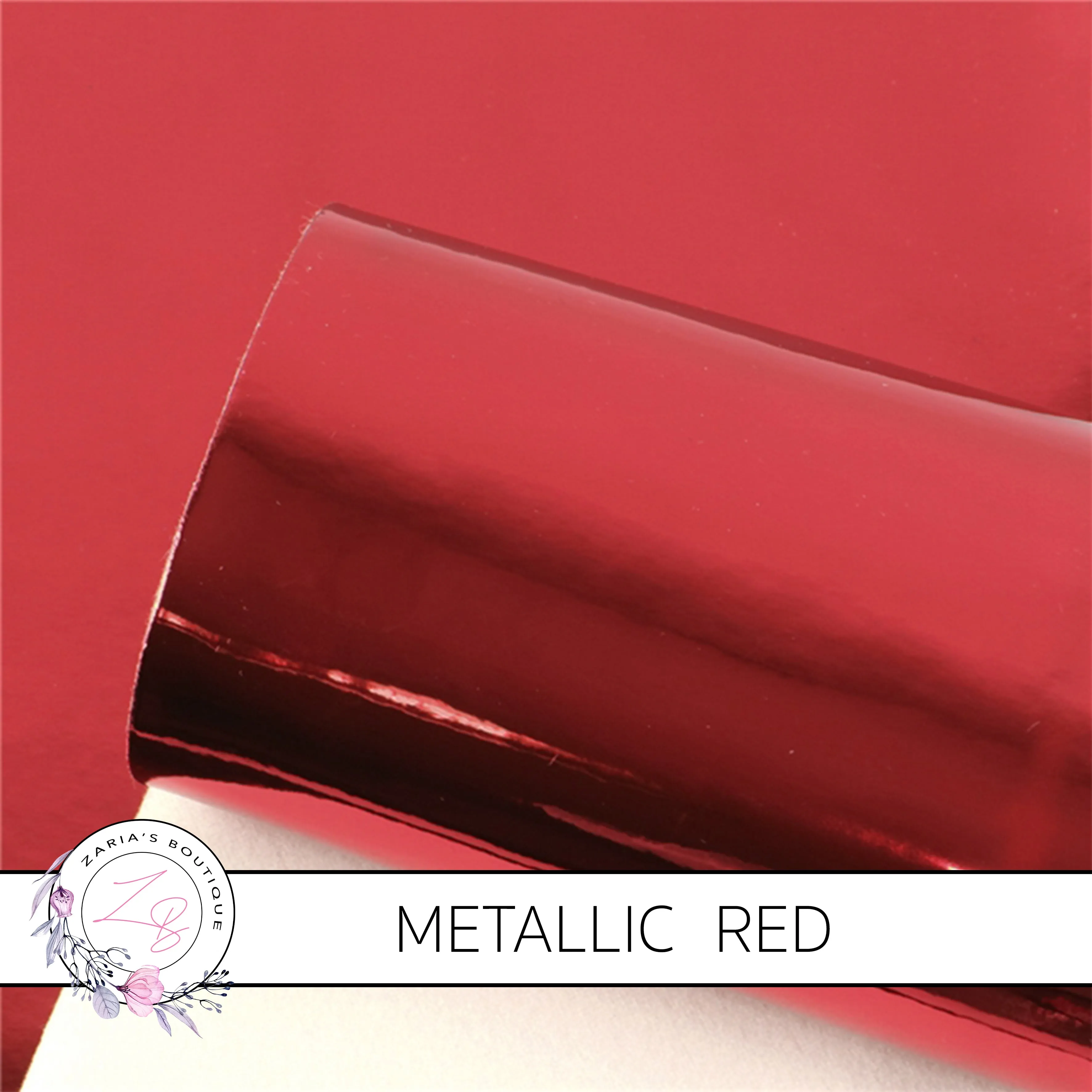Metallic Shiny Mirror Electric Blue ~ Faux Leather Sheets
