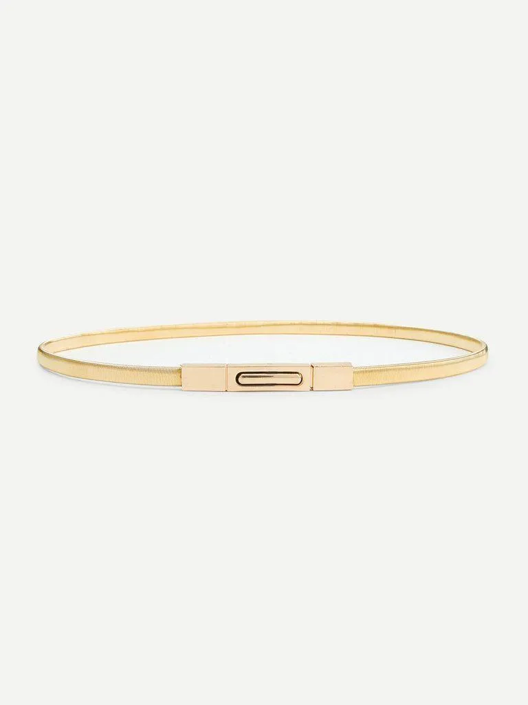 Metallic Skinny Belt