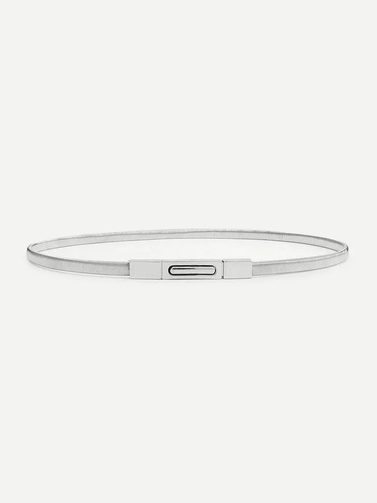Metallic Skinny Belt