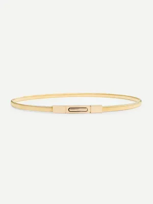 Metallic Skinny Belt
