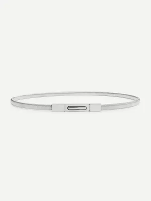 Metallic Skinny Belt