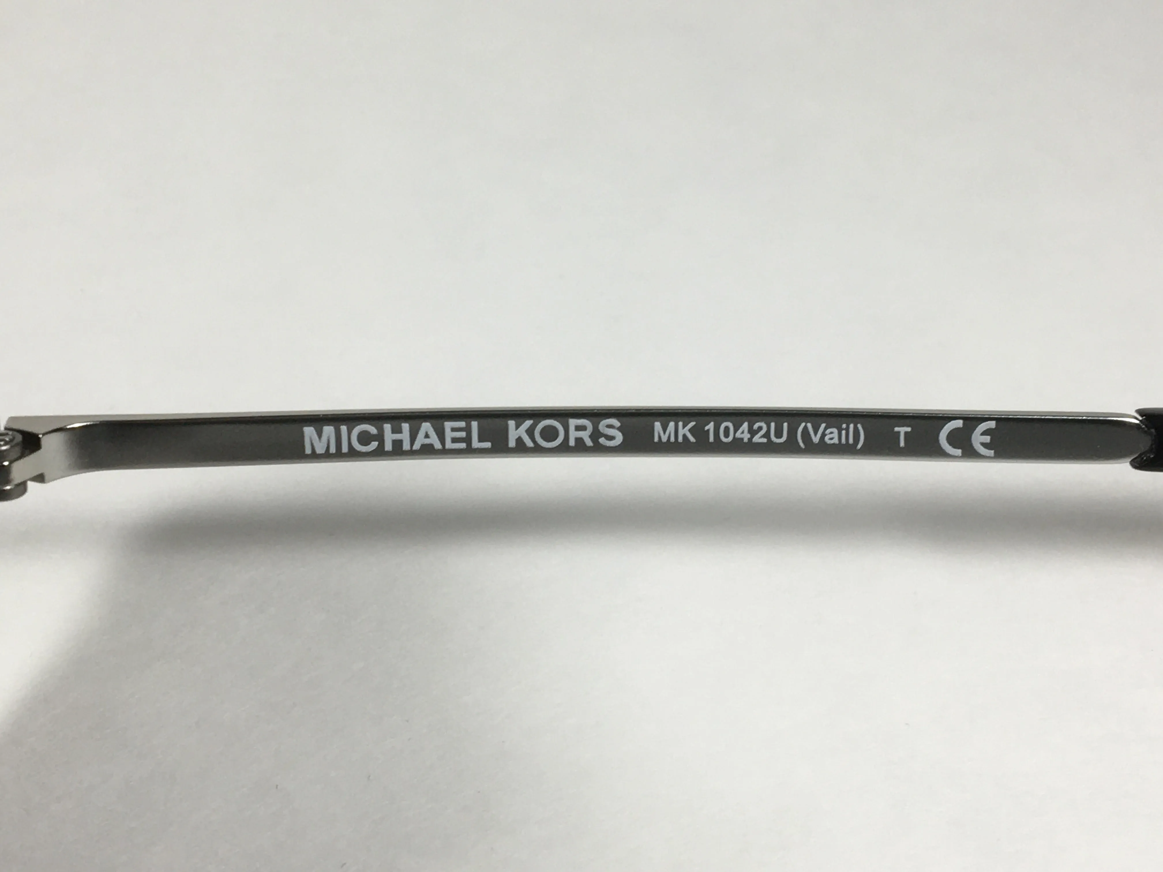 Michael Kors Vail Round Aviator Sunglasses Shiny Black Frame Gray Lens MK-1042U