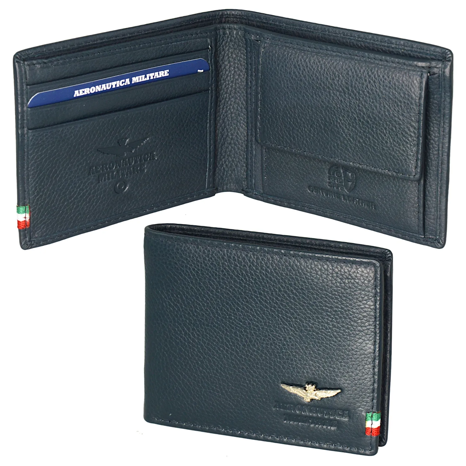 Military Air Force Men's Wallet Gate Leather Speci Line Flag Line AM101-BL