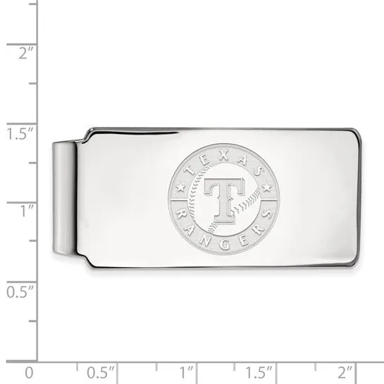 MLB Licensed Sterling Silver Texas Rangers Money Clip