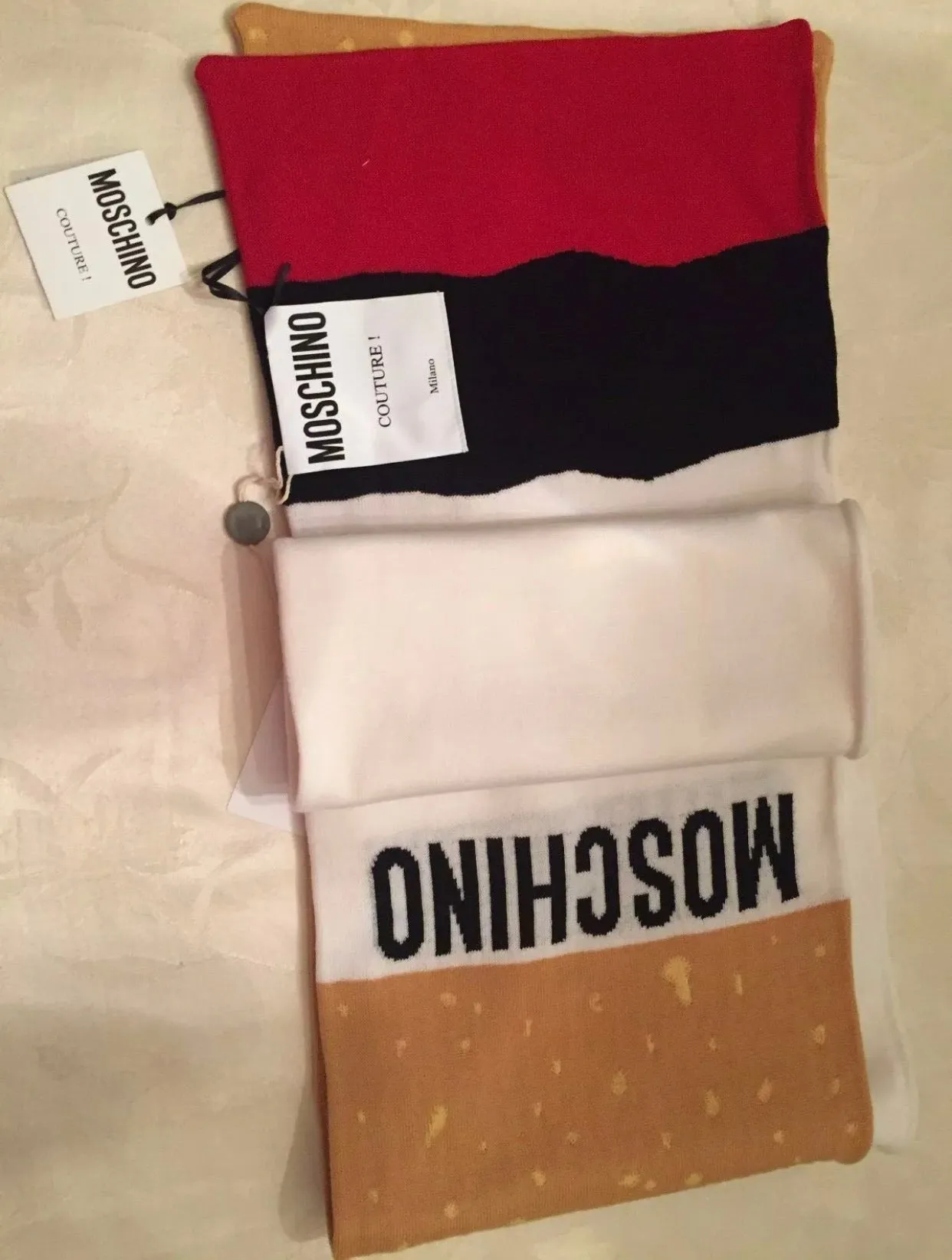 MOSCHINO Cigarette Wool Scarf