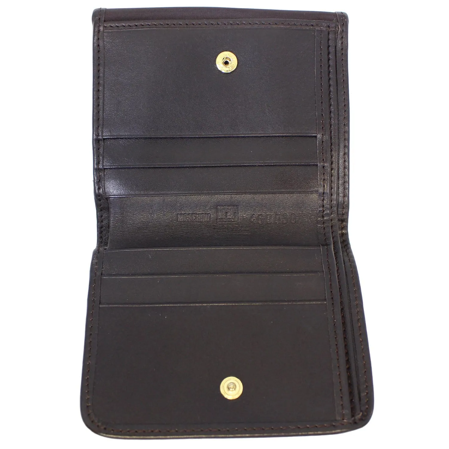 MOSCHINO Vintage Foldover Wallet Black