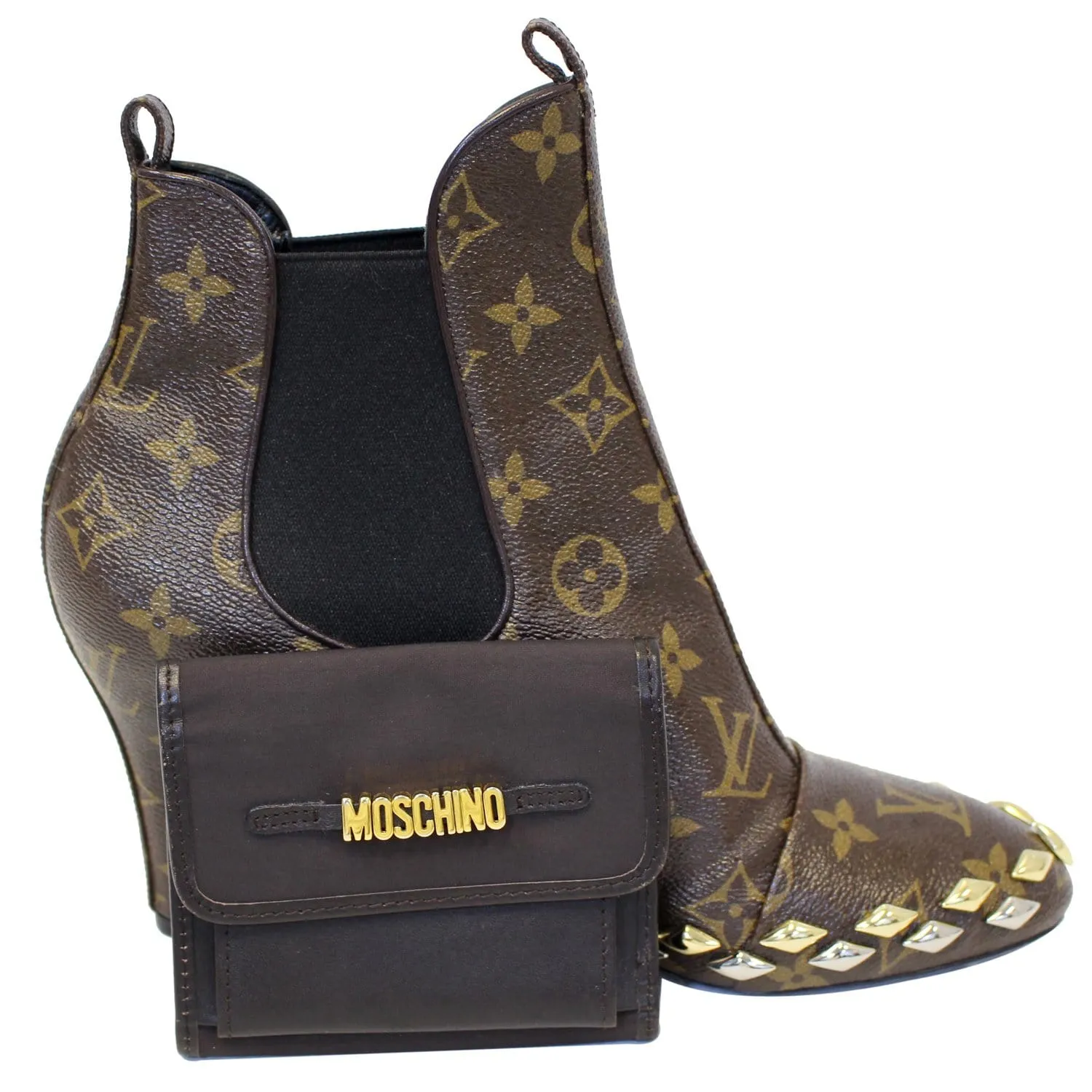 MOSCHINO Vintage Foldover Wallet Black