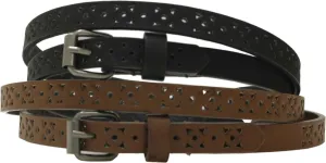Mossimo Women's Two Pack Skinny Belts 1/2-Inch Width