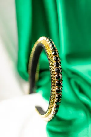 Narrow Gem Top Square Diamante Headband