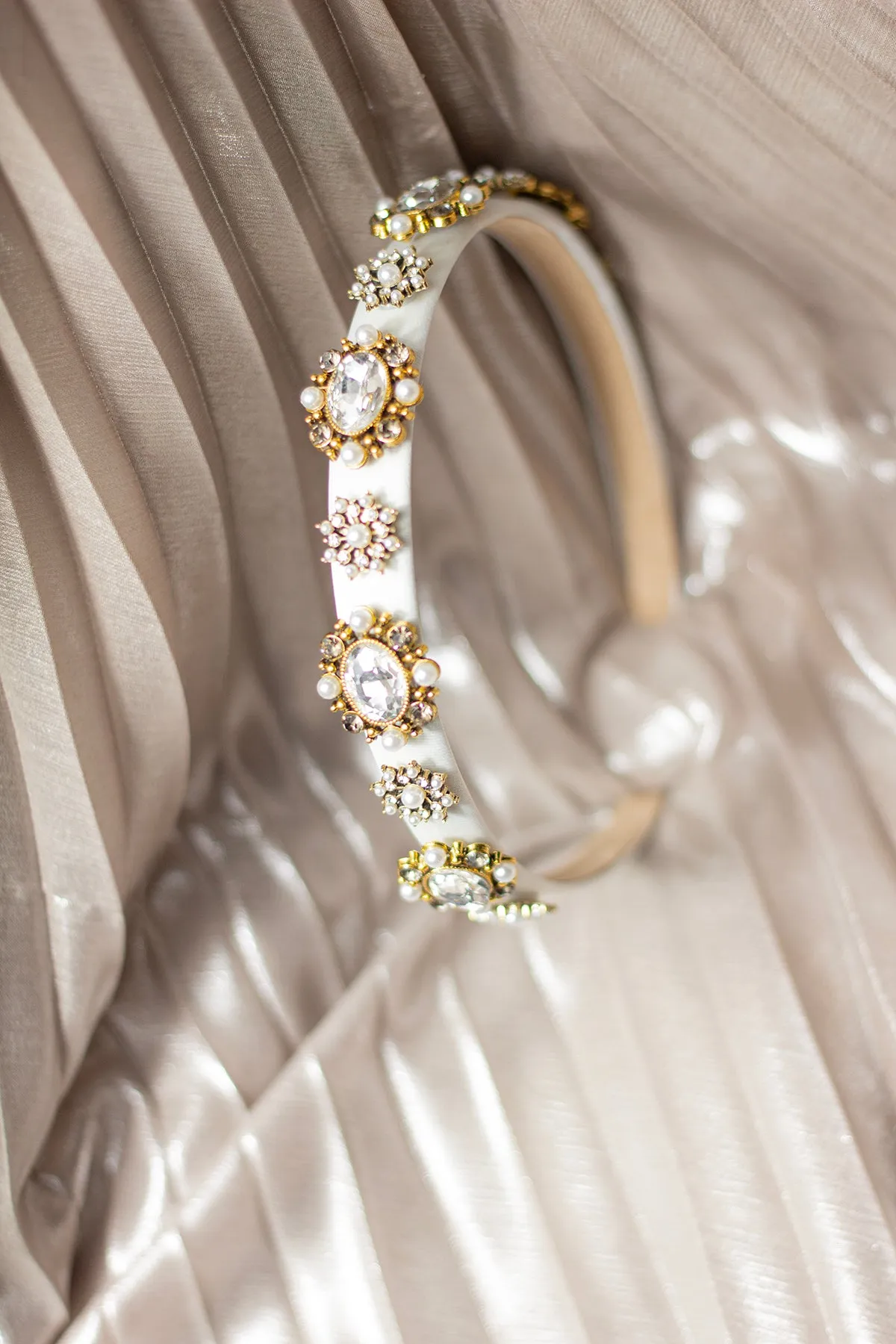 Narrow Jewel Diamante Headband