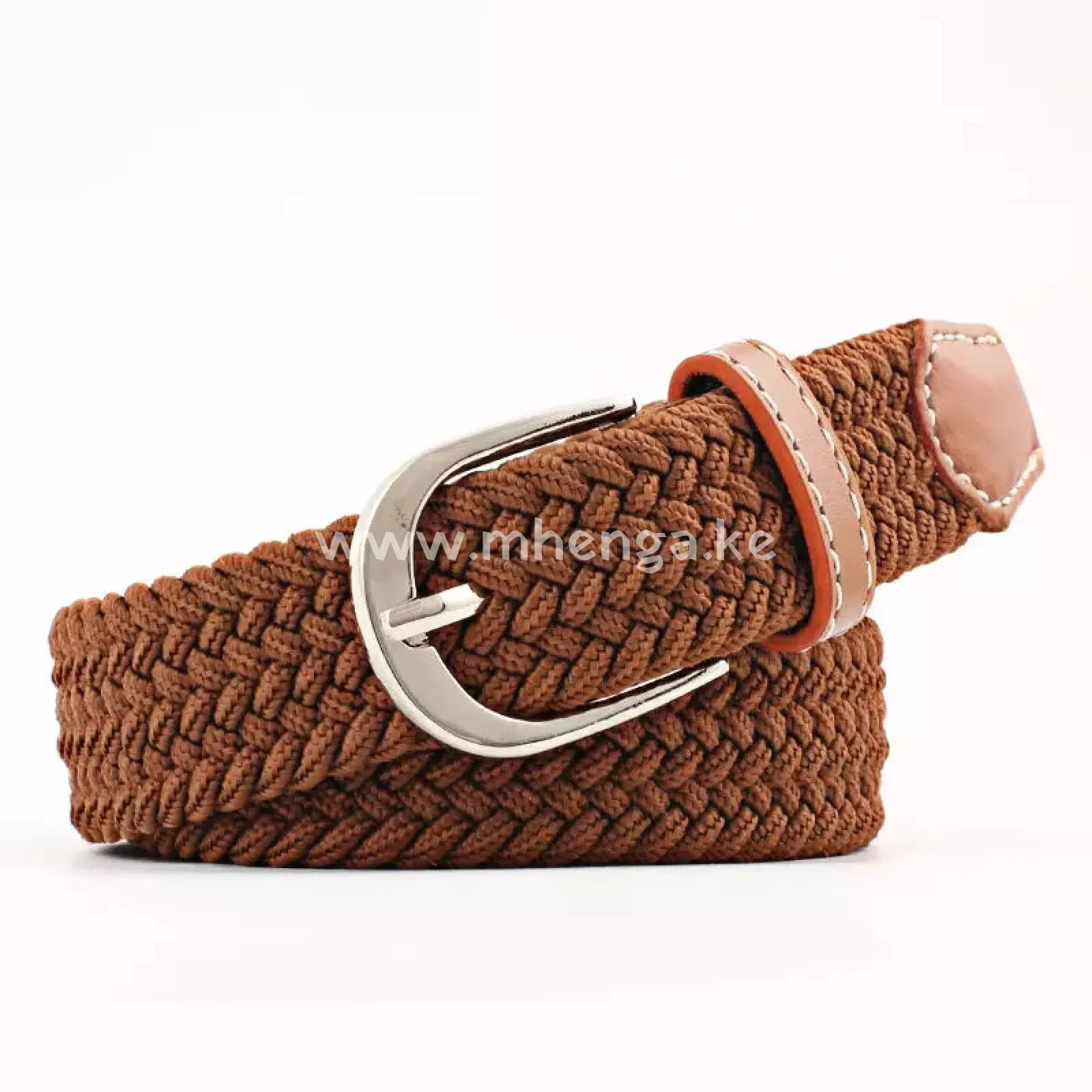 Narrow Width Elastic Belts , Stretch Braided Skinny Fabric Woven Women or Girl Jeans Dress Casual Belt