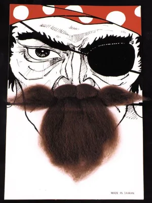 Nautical Beard Brown  Costume Accessories