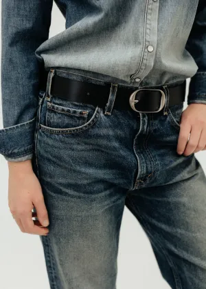 Nili Lotan Black & Silver Belt