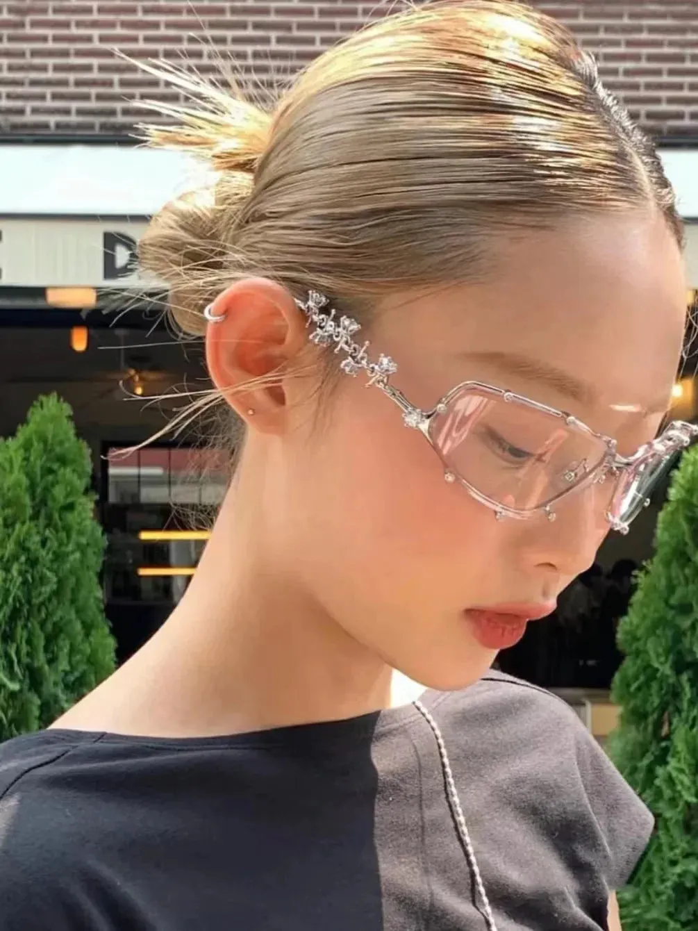 Oval Rhinestone Vintage Diamond Sunglasses