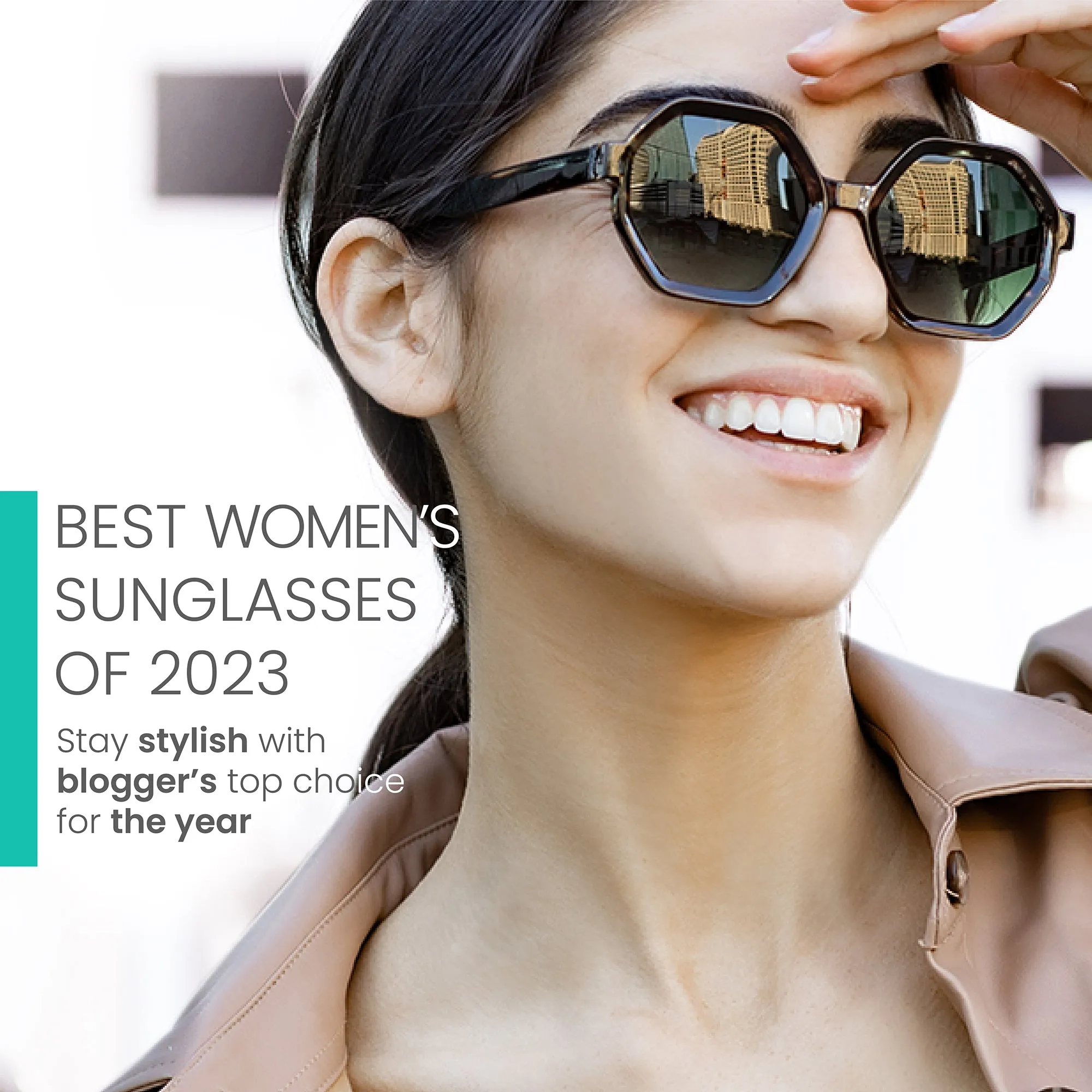 Oversized Hexagon Womens Sunglasses | C-5606