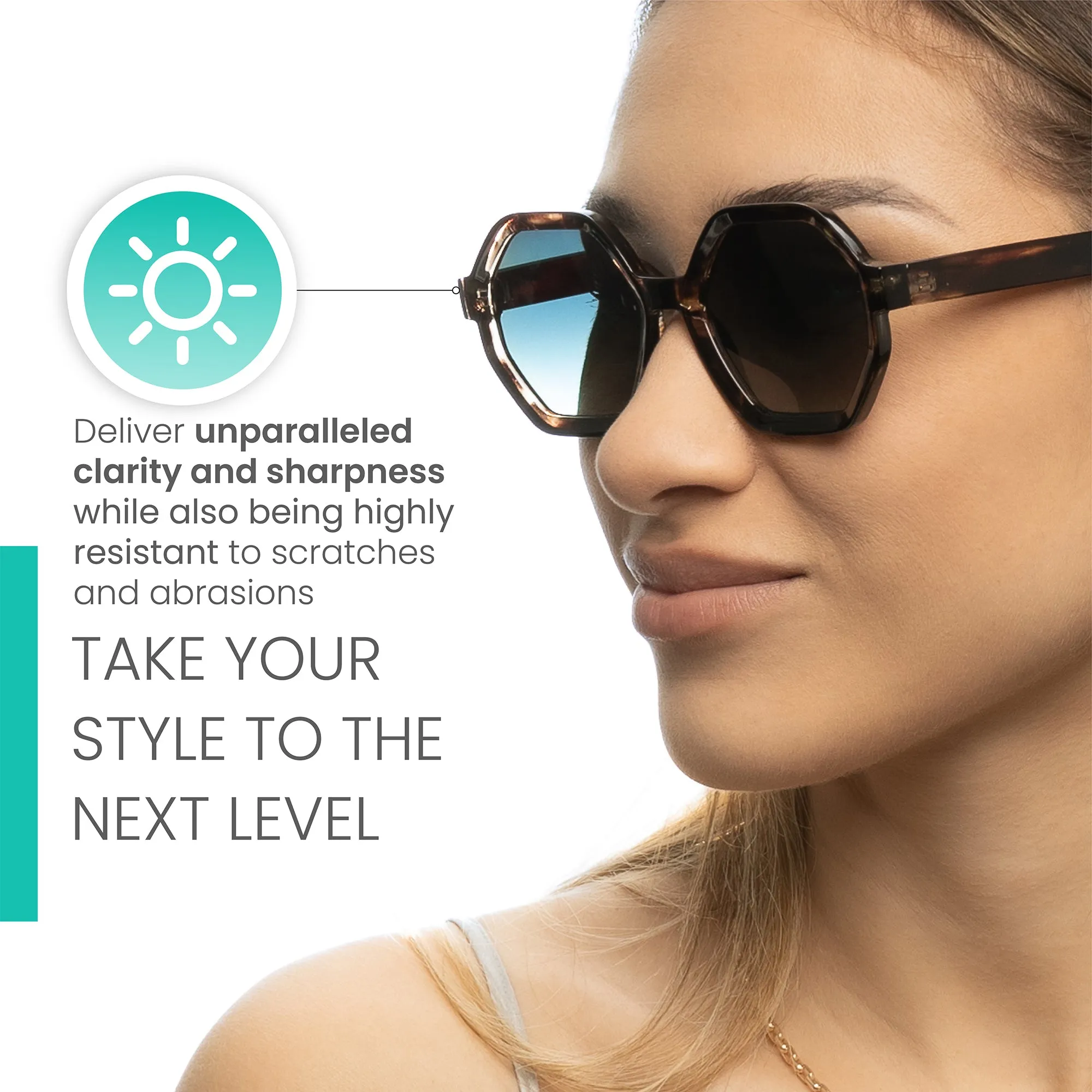 Oversized Hexagon Womens Sunglasses | C-5606