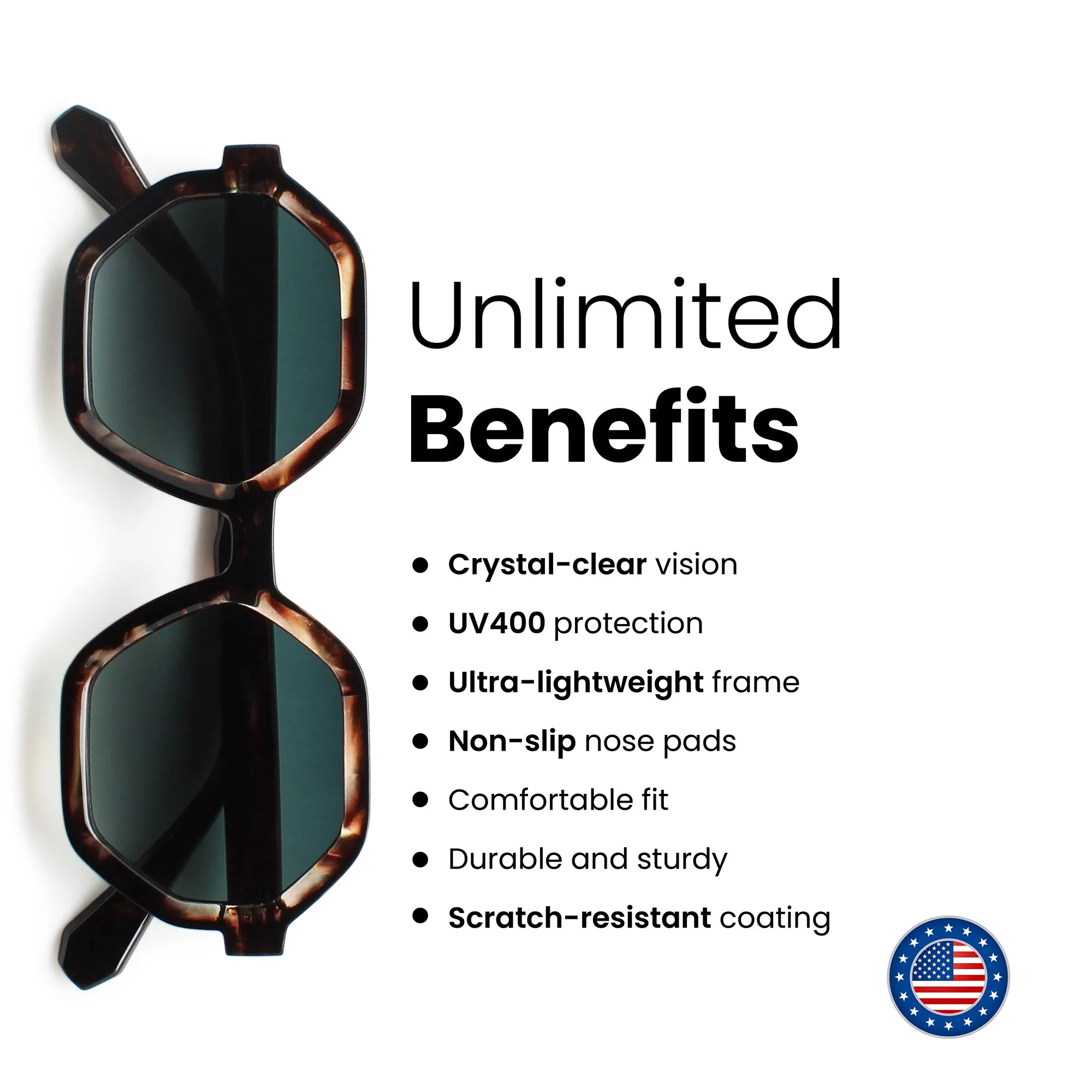 Oversized Hexagon Womens Sunglasses | C-5606