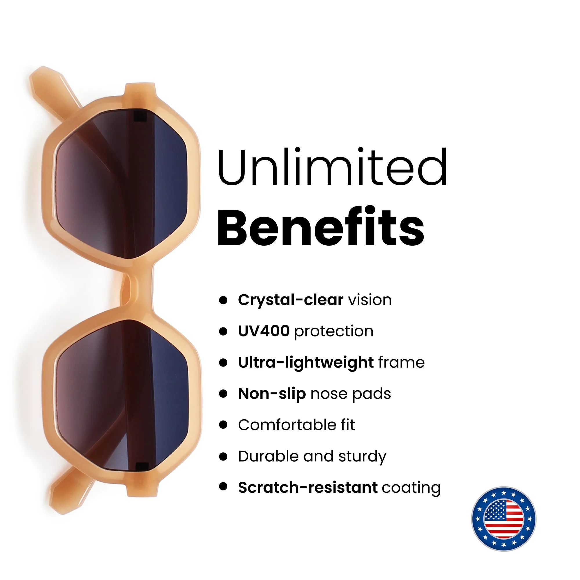 Oversized Hexagon Womens Sunglasses | C-5606