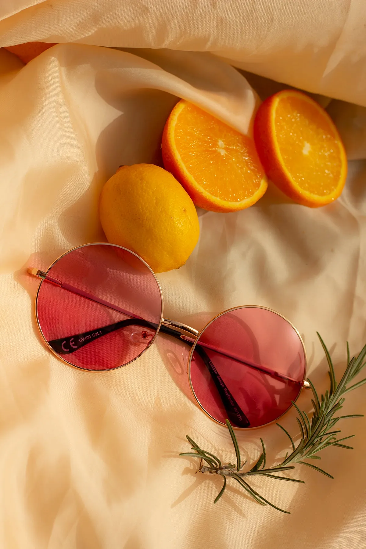 Oversized Round Circle Wire Frame Sunglasses