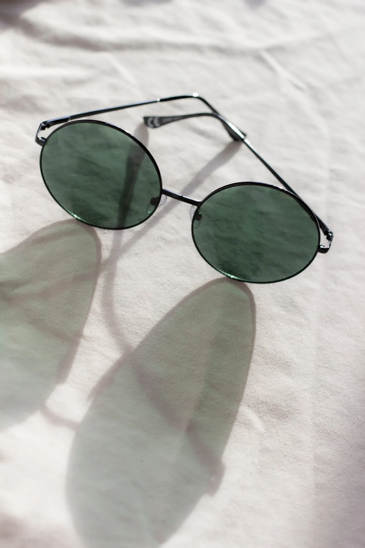 Oversized Round Circle Wire Frame Sunglasses