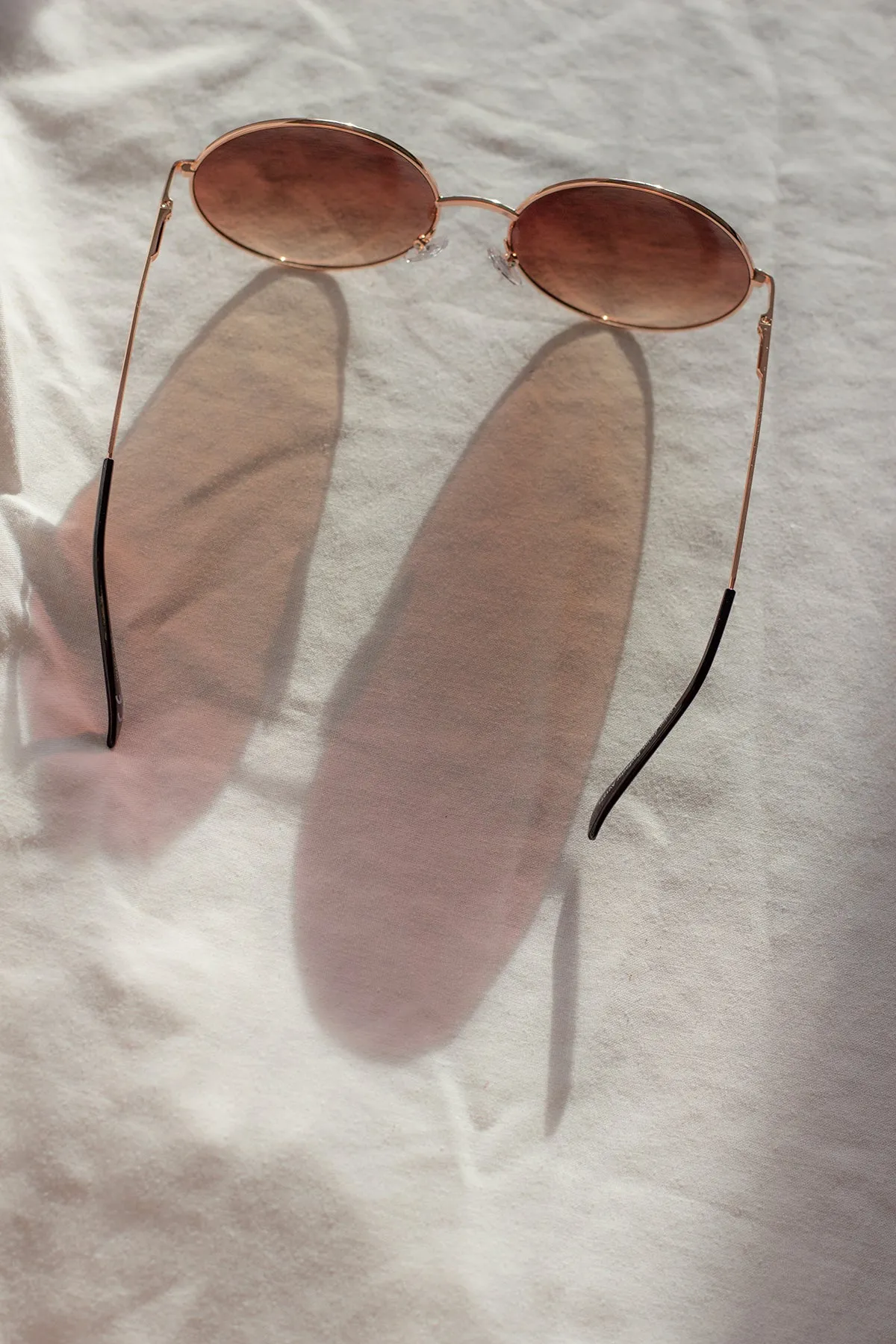 Oversized Round Circle Wire Frame Sunglasses