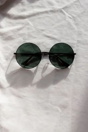 Oversized Round Circle Wire Frame Sunglasses