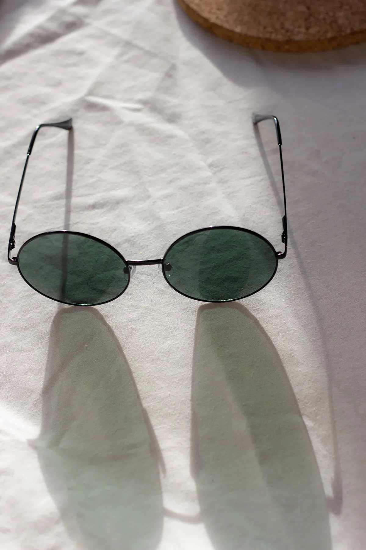 Oversized Round Circle Wire Frame Sunglasses
