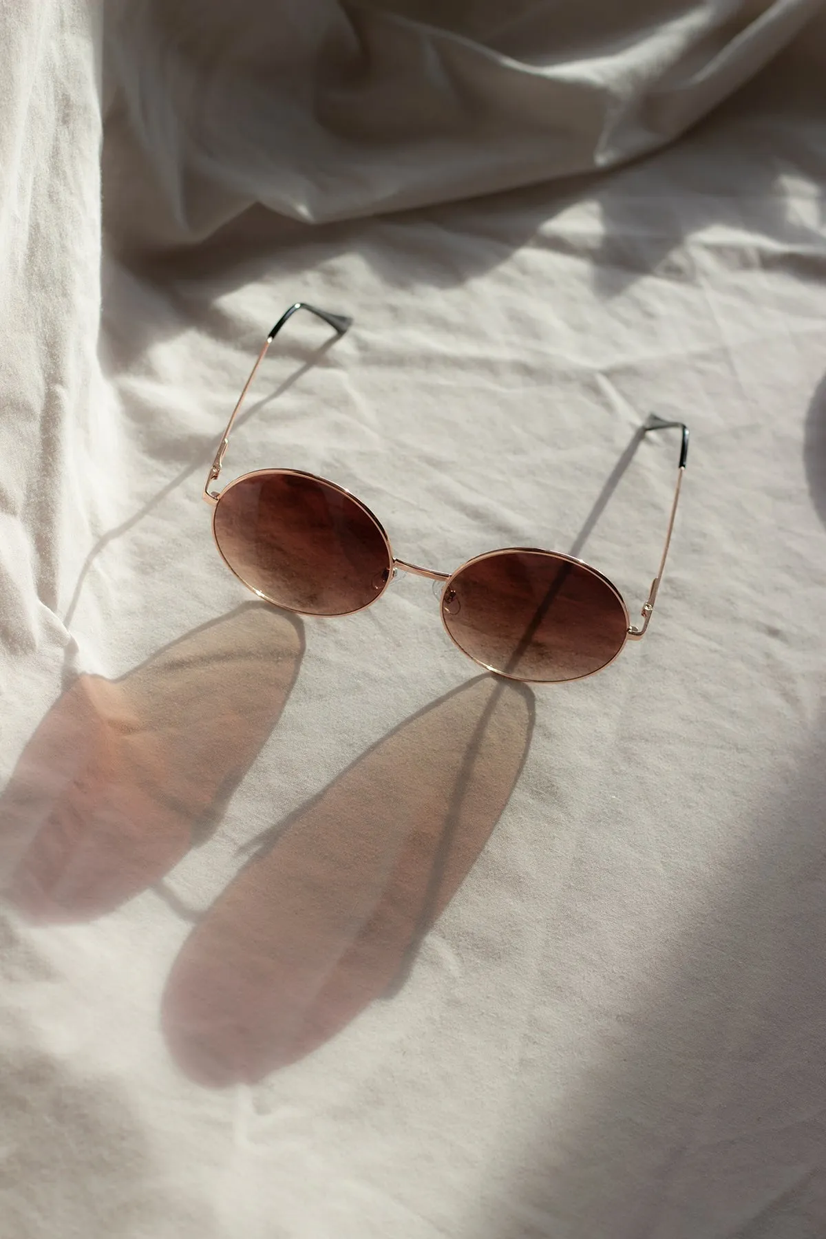 Oversized Round Circle Wire Frame Sunglasses
