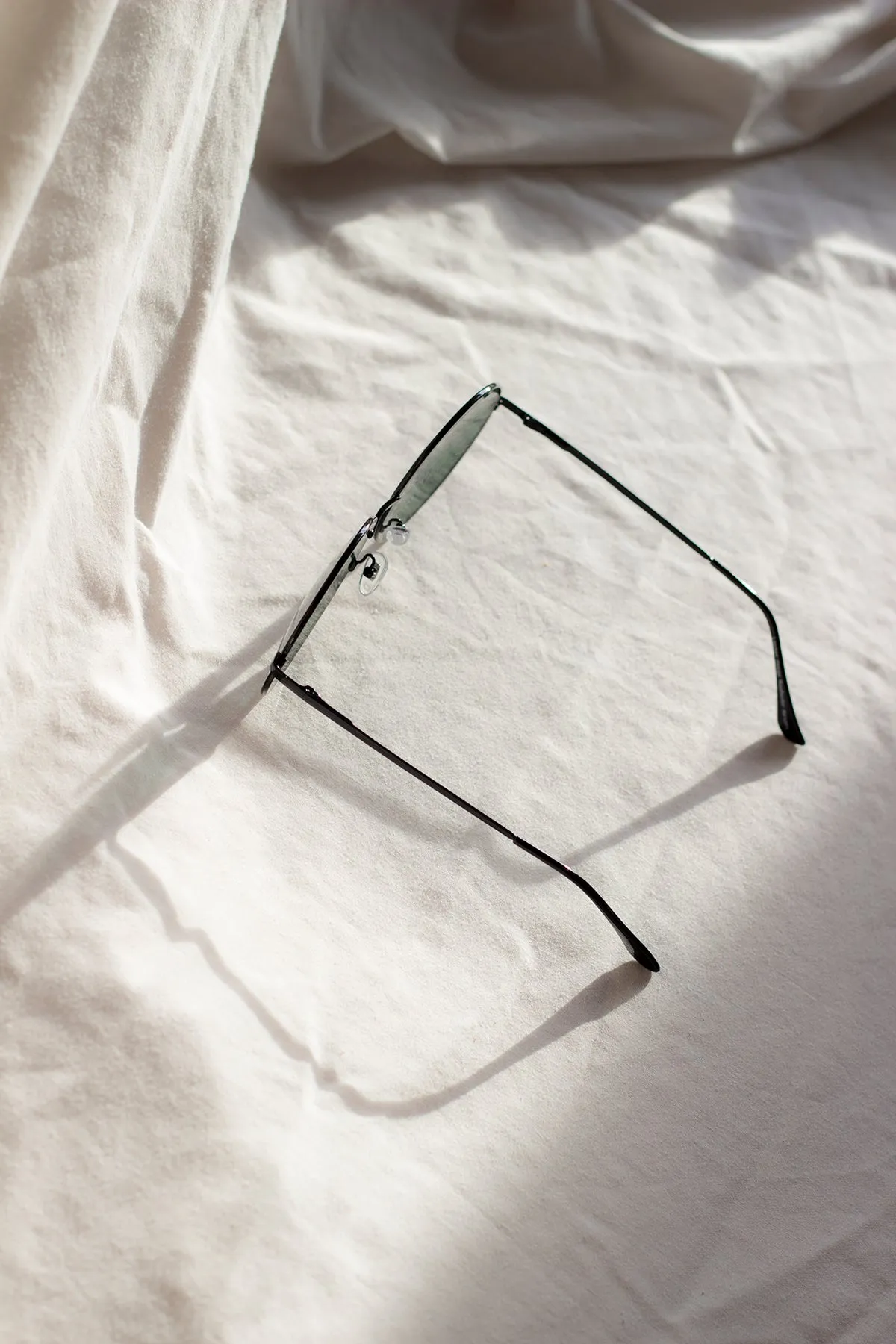 Oversized Round Circle Wire Frame Sunglasses