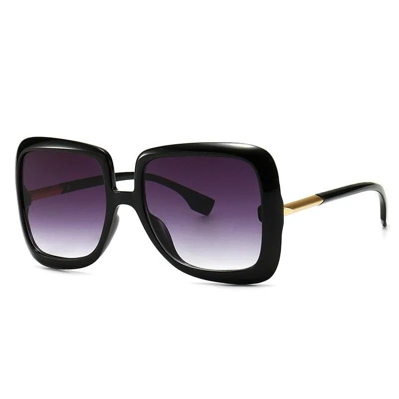 Oversized Sunglasses Women 2021 Vintage Square Fashion Big Large Grain Frame