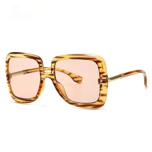 Oversized Sunglasses Women 2021 Vintage Square Fashion Big Large Grain Frame