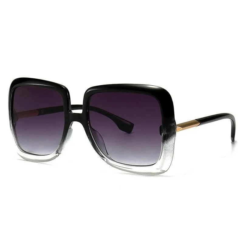 Oversized Sunglasses Women 2021 Vintage Square Fashion Big Large Grain Frame