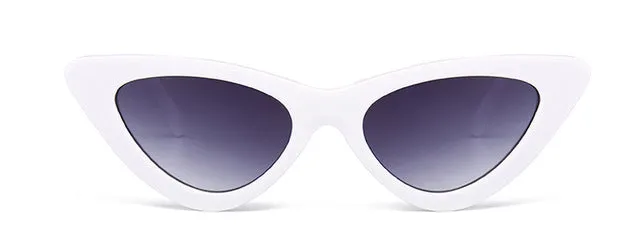 Peekaboo cute sexy retro cat eye sunglasses women small black white 2018 triangle vintage cheap sun glasses red female uv400