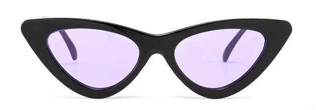 Peekaboo cute sexy retro cat eye sunglasses women small black white 2018 triangle vintage cheap sun glasses red female uv400