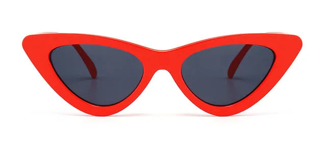 Peekaboo cute sexy retro cat eye sunglasses women small black white 2018 triangle vintage cheap sun glasses red female uv400