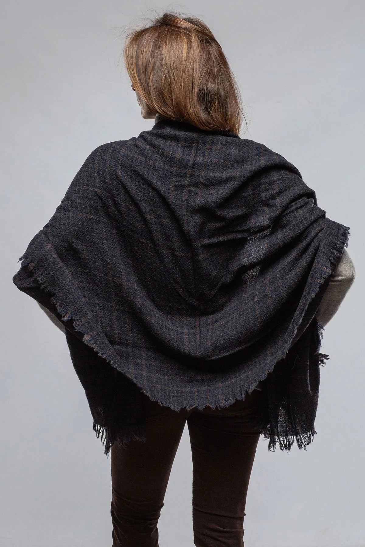 Perry Plaid Scarf In Navy