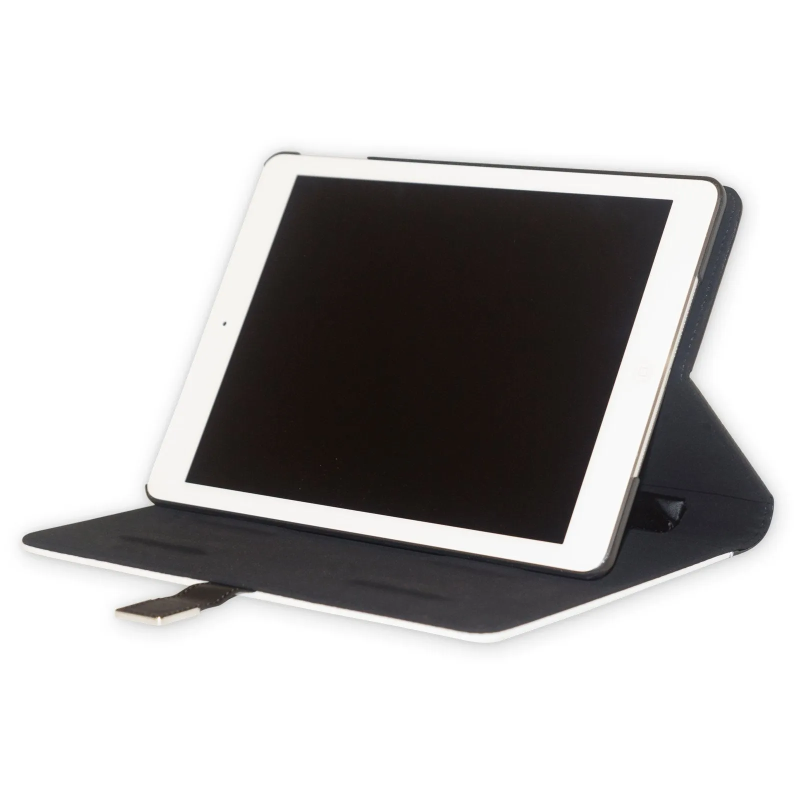 Personalised iPad Case with Gold Initial and Heart Stylised Name on Dual Marble