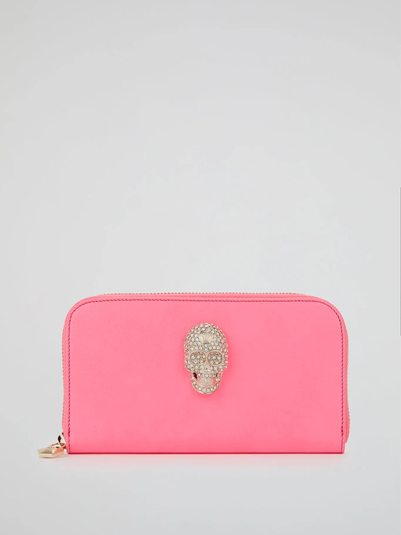 Pink Crystal Skull Continental Wallet