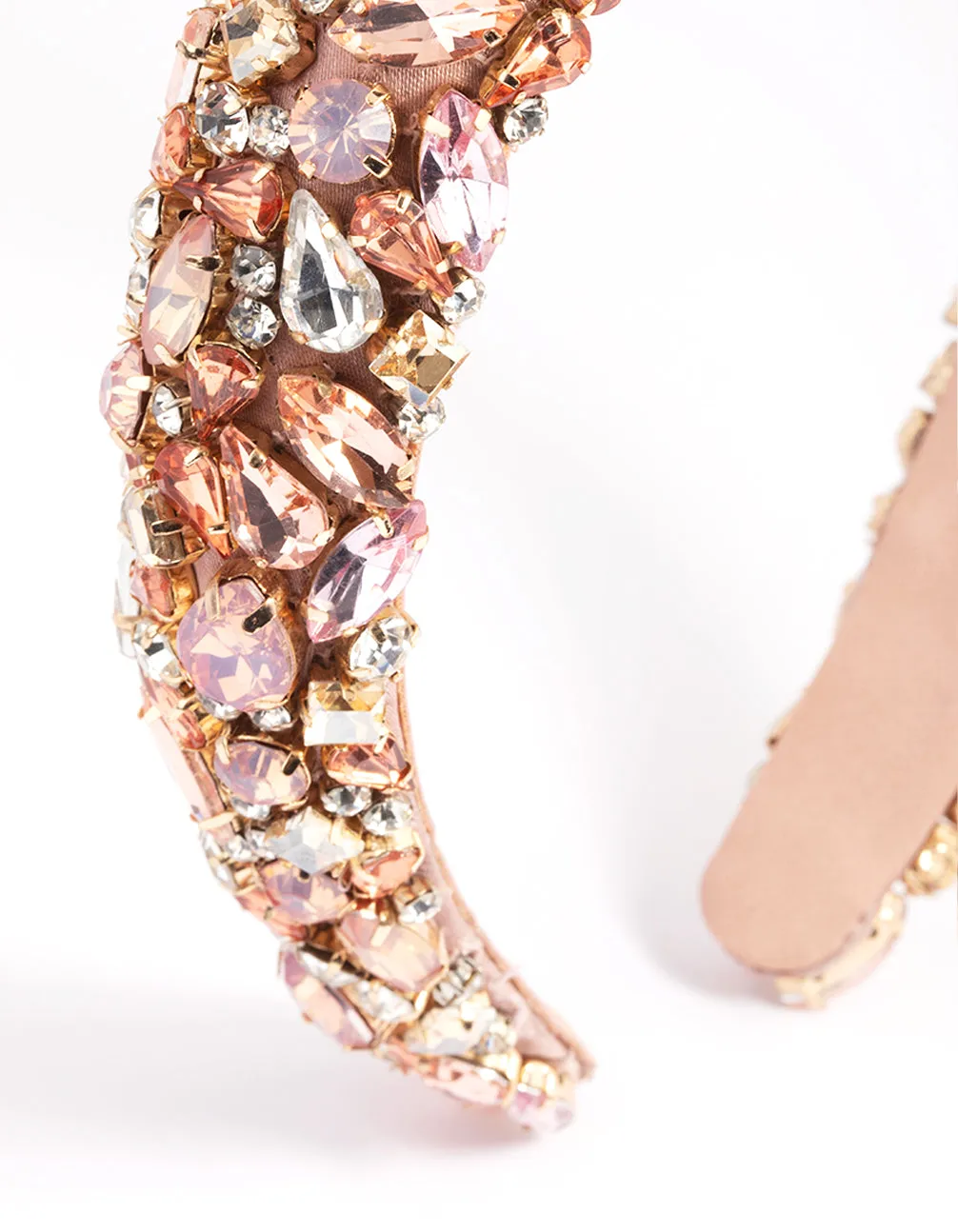 Pink Mixed Stone Headband