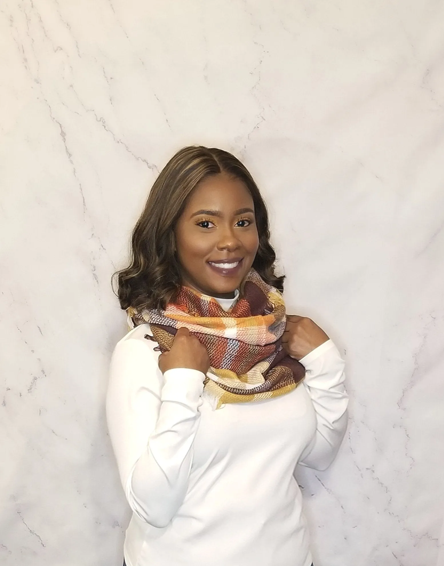Plaid Infinity Scarf