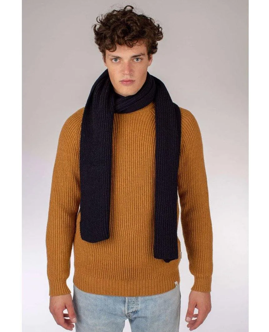 Porter Ribbed Scarf Navy