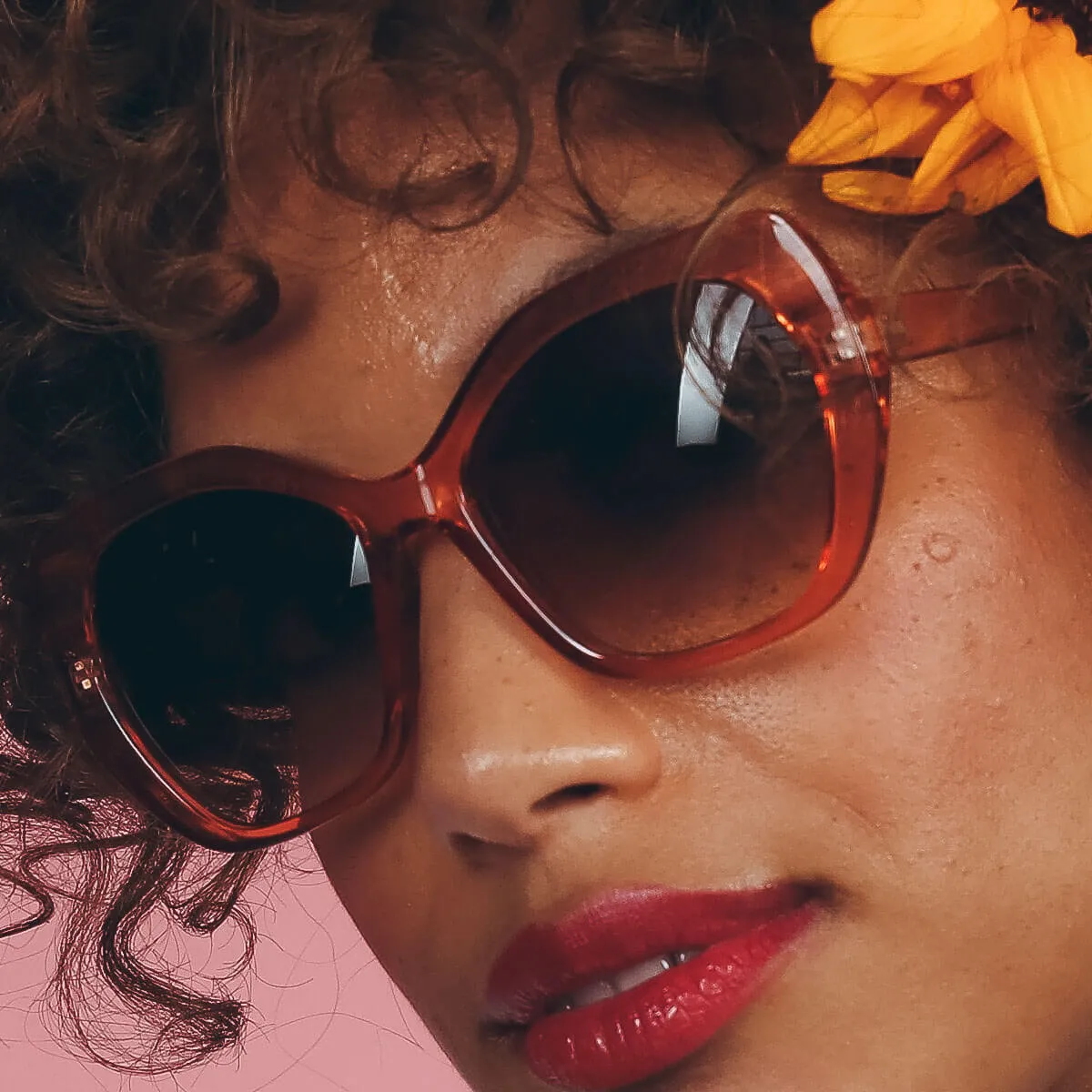 Powder Brianna Sunglasses - Apricot