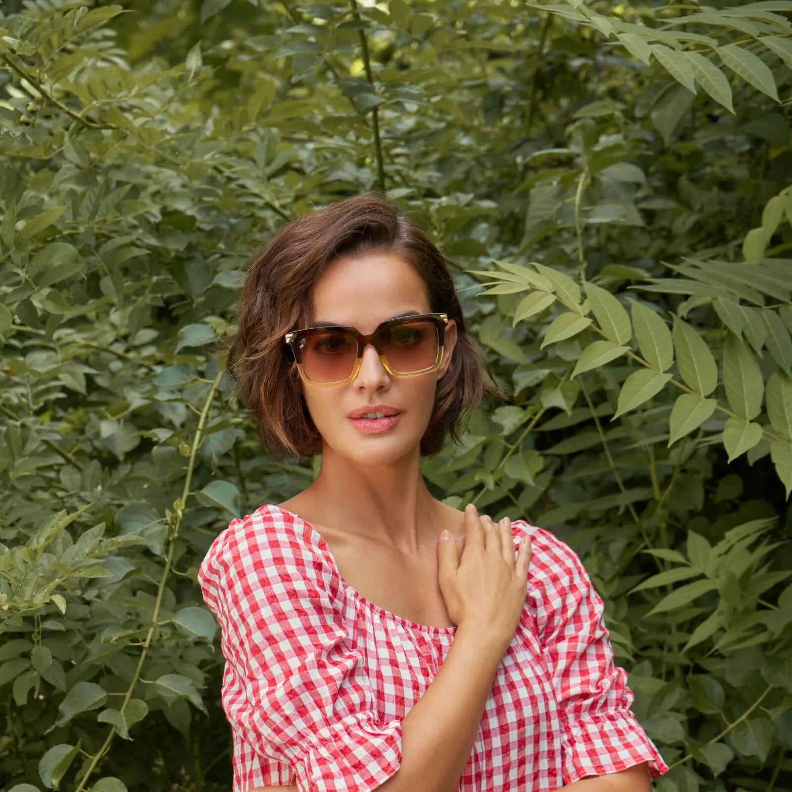 Powder Fallon Sunglasses - Mahogany/Nude