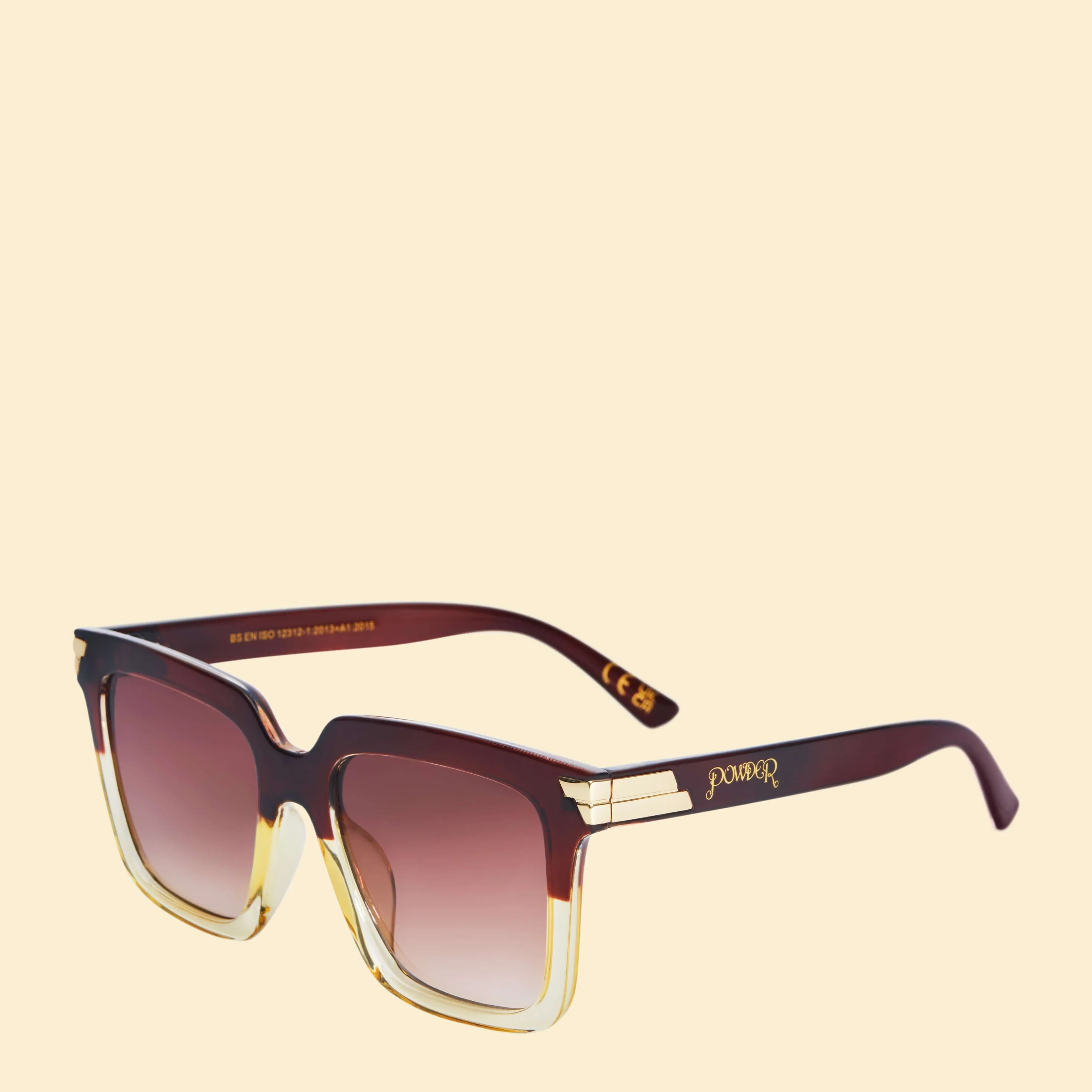Powder Fallon Sunglasses - Mahogany/Nude