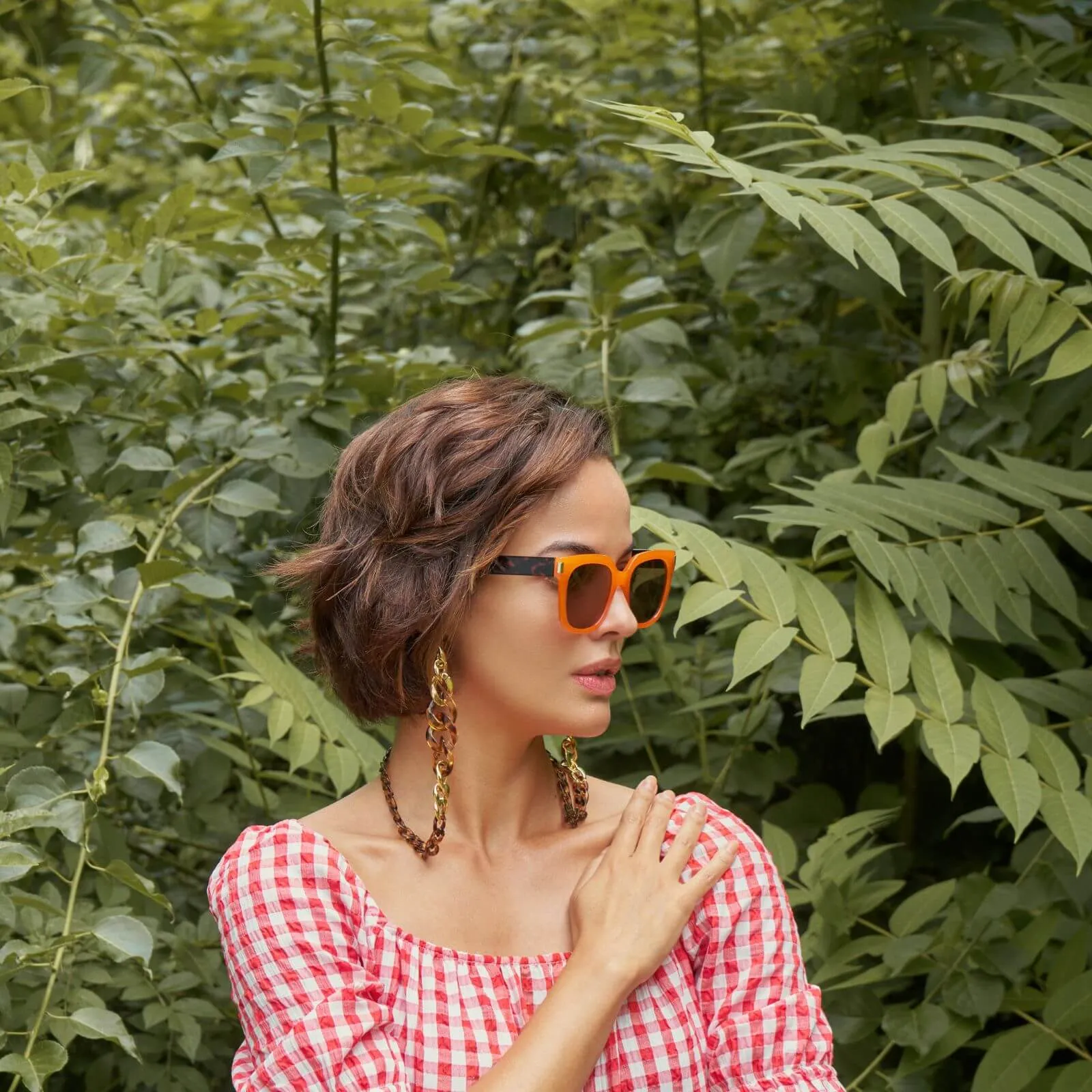 Powder Kiona Sunglasses - Mandarin Tortoiseshell